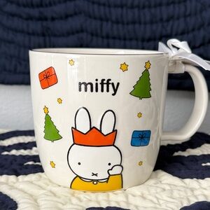 Miffy Festive Christmas Mug with Red and  Accents